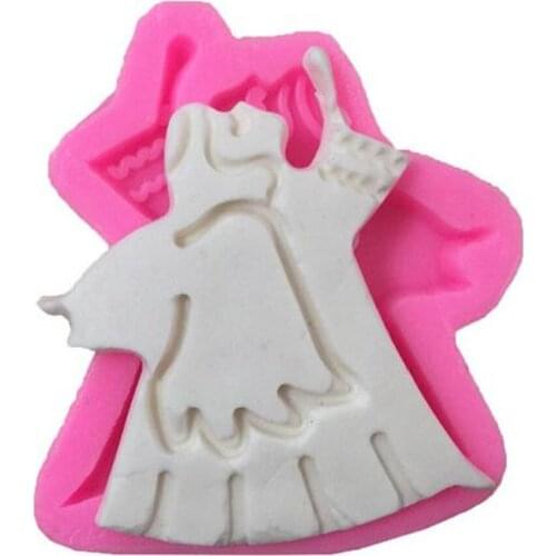 Kitchen DIY Abstract the Gngel Girl Waving Magic Wand for Cake Decoration Liquid Silicone Tools Pastry mould Pudding Soap Ice