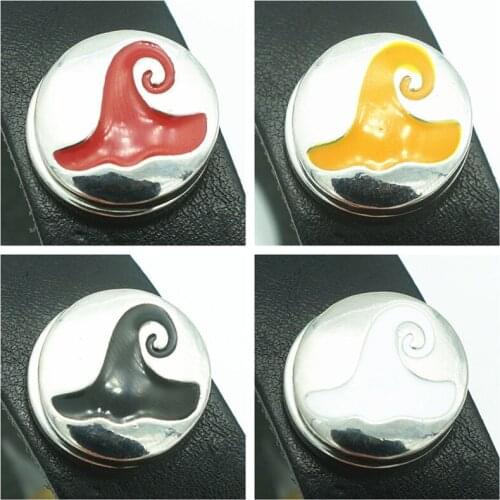 Fashion beauty Oil Magic Hat18MM metal snap buttons fit DIY 18mm snap jewelry wholesale KZ3285