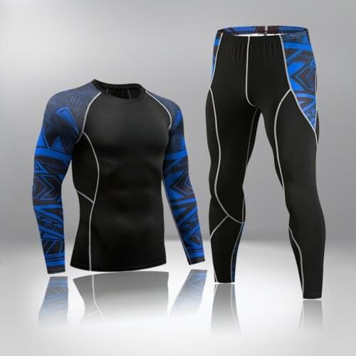 Mens Running Compression Sportswear Fitness Bodybuilding Sports Suit Husband Long Sleeve Quick-dry Breathable Sportswear Set