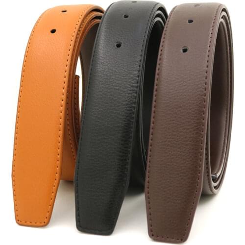 LannyQveen belt strap with holes men plate buckle belts without buckle leather belt free shipping