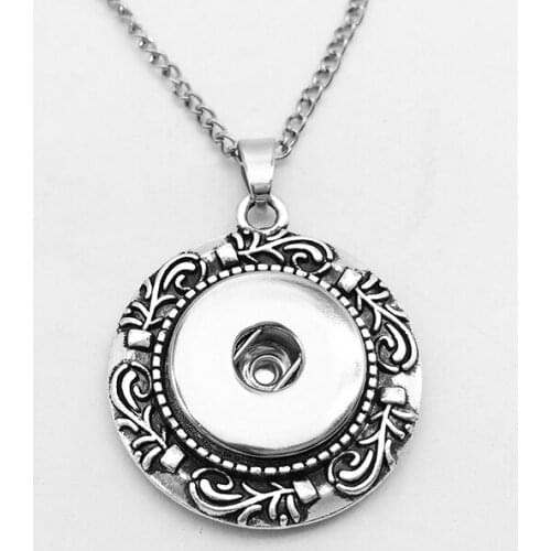 New christmas round snap button jewelry necklace EA1797 (fit 18mm 20mm snaps)