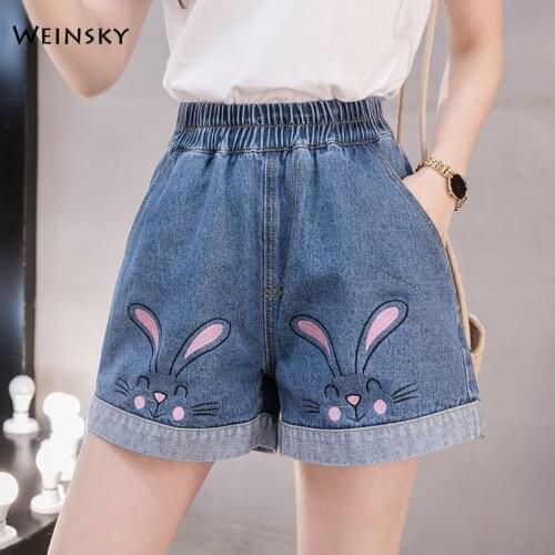 New Women Fashion Denim Shorts Plus Size Summer Casual Style Stretch Jeans