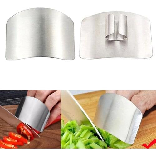 2PCS Stainless Steel Vegetable Cutter Finger Guard Protector Gadgets For Hand Safe Cooking Tools Kitchen Accessories
