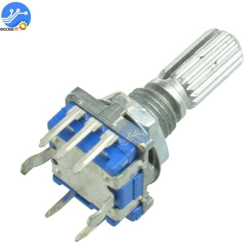 2Pcs Rotary Encoder Switch EC11 Audio Digital Potentiometer With Handle Length 20mm