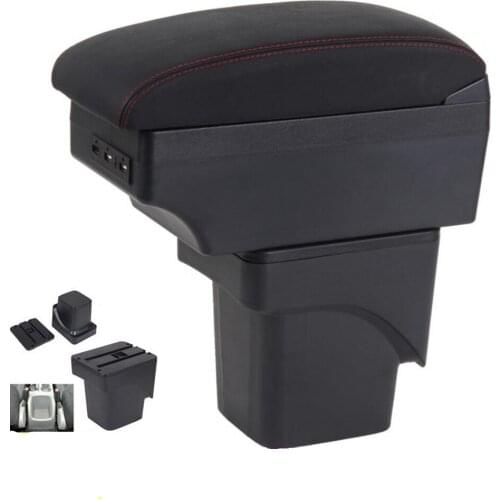 For Ford Focus II armrest box central Store content Storage box armrest box with cup holder USB interface