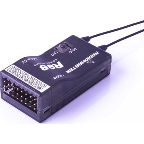 RadioMaster R88 2.4GHz 8CH Over 1KM PWM Nano Receiver Compatible FrSky D8 Support Return RSSI for RC Drone
