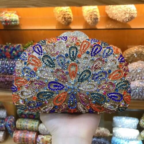 Luxury Women Clutch Bag Crystal Evening Bags Chain Shoulder Bag High Quality Rhinestone Wedding Purse Female Small Day Clutches