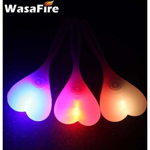Silicone Bicycle Taillight Night Riding Warning Rear Lamp Bike Light Waterproof Heart Shape Cycling Balls Tail Lights