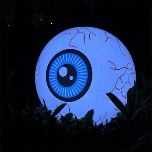 Muticolor Change Eyeball Ballon Light Outdoor Inflatable for Swimming Pool Romote Control Led Light Halloween Party Decoration