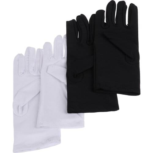 1Pair Cotton Gloves Khan Cloth Quality Check Solid Gloves Rituals Play White Gloves 2Colors