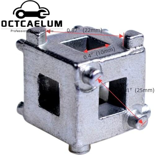 Automotive Brake Disc Caliper Piston Rewind 3/8" Drive Cube Removal Tool AT2134