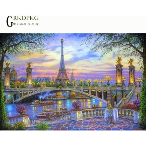 Bridge tower 3d diamond embroidery 5d DIY diamond painting cross stitch full square rhinestone mosaic unfinished home decoration