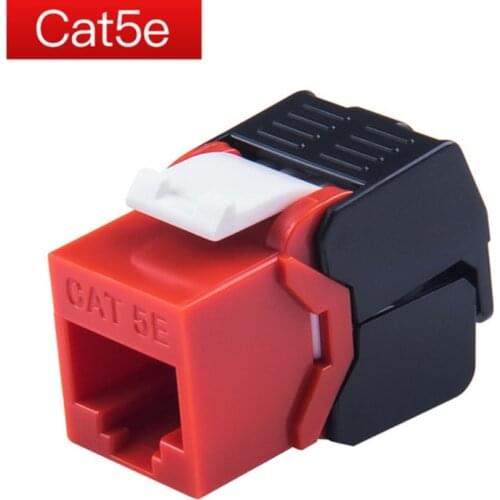 RJ45 CAT 5e Colorful Modules 1000Mbps Ethernet Keystone Jacks Toolless Computer Network Connection Adapter RJ 45 Connector Cat5e