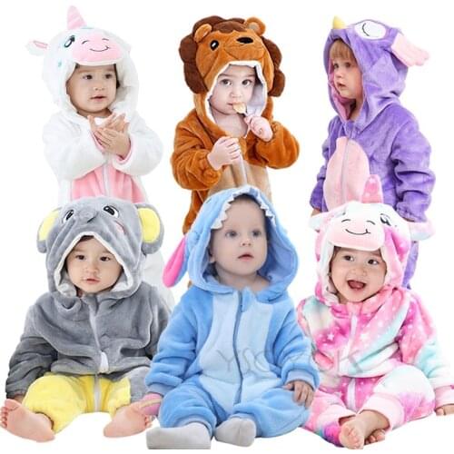 Baby Rompers Winter Kigurumi Lion Costume For Girls Boys Toddler Animal Jumpsuit Infant Clothes Pyjamas Kids Overalls ropa bebes