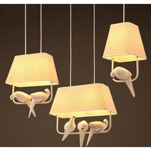 European resin Bird Chandeliers led lamps Retro Art Chandelier E27 led lighting living led lustre light pendant/droplight Z40