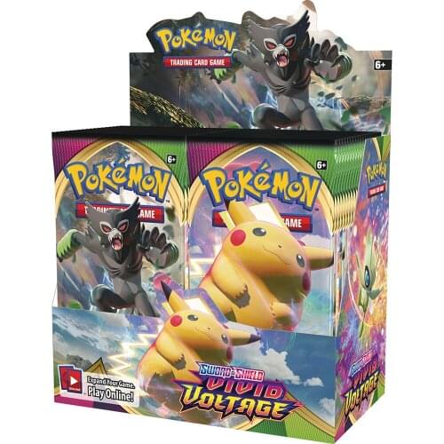 New 324Pcs Pokemon PTCG Cards Sword and Shield Vivid Voltage Pokemon Booster Box Collectible Tradiner Card Game Toy for Children