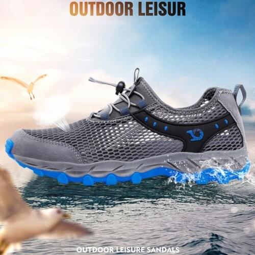 Wowen Outdoor Sneakers Breathable Mens Hiking Shoes Man Sports Outdoor Climbing Shoes Summer Trekking Slip-on Leisure Sandals