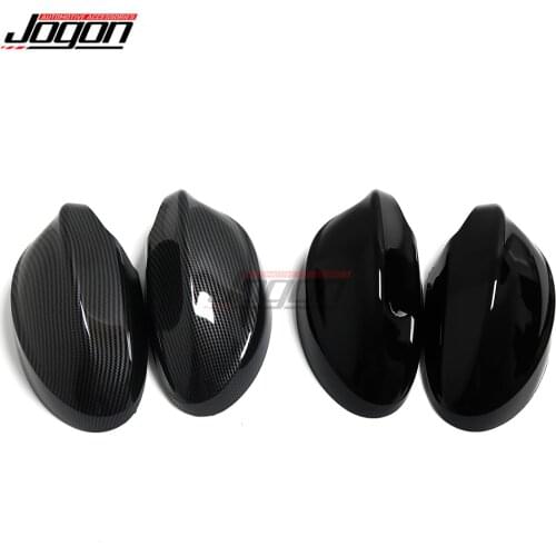 Side Wing Rearview Mirror Caps Cover For BMW 1 3 Series E81 E82 E87 E88 E90 E91 E92 E93 116i 118i 120i 320i Black & Carbon Look