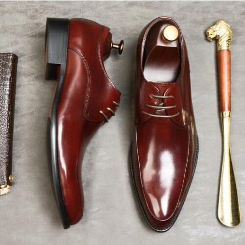 Sipriks Mens Dress Shoes Real Cow Leather Lace Up Derby Shoes Italian Pointed Toe Wedding Shoes Grooms Formal Tuxedo Social Shoe