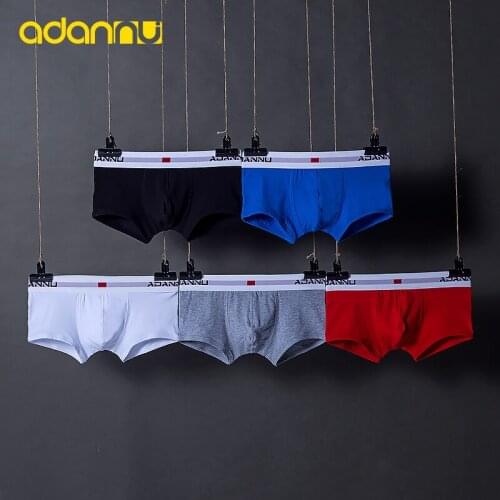 Men Underwear Sexy Men Boxer Cotton Male Pants Comfortable Underpants Breathable elasticity soft u pouch gay underwear 5 color