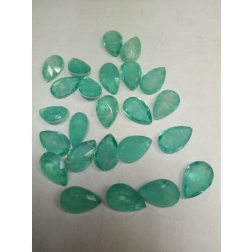 Natural Crystal Splice Glass 8*12mm Green 20piece Good Quality Normal Cut Pear Gem Stones Glass Natural Crystal CB12