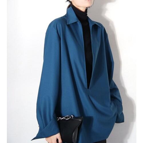 PAFUTIN Women's Blue Shirts