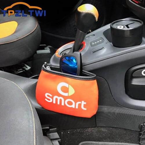 Car Gear Storage Bag Multi-function Car Phone Storage Bag For Smart 451 453 450 452 454 Fortwo Forfour Auto Interior Accessories
