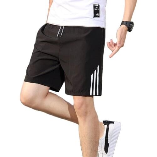 2020 Casual Shorts Mens Summer Ice-silk Sports Leisure Five Tides Loose Pants Slim Fast-drying Beach Pants
