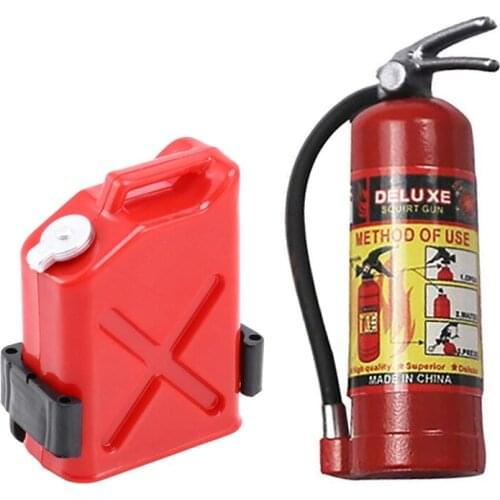 RC Rock Crawler 1:10 Accessories Mini Fuel Tank Red with RC Decoration Metal Mini Fire Extinguisher
