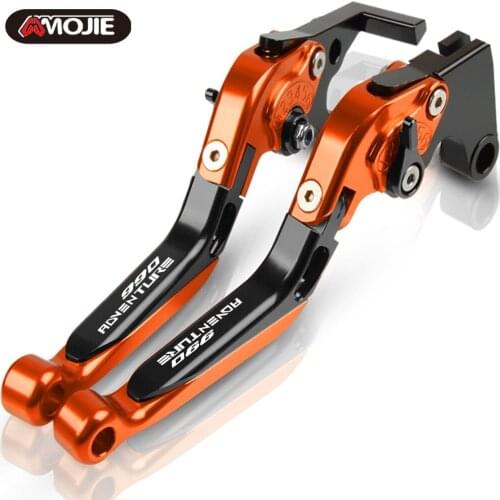 Motorcycle Adjustable Handlebars Lever folding handbrake Extendable Brake Clutch Levers For 950Adventure 2003 2004 2005 2006