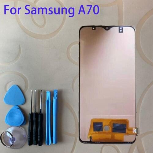 For A70 LCD A705 A705F SM-A705F Touch Screen Digitizer Sensor + LCD Display Monitor Assembly + Free Tools
