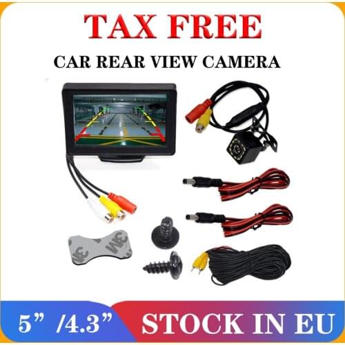 5 inch 2In1 Car Parking System Kit 4.3" TFT LCD Color Rearview Display Monitor + Waterproof Reversing Backup Rear View Camera
