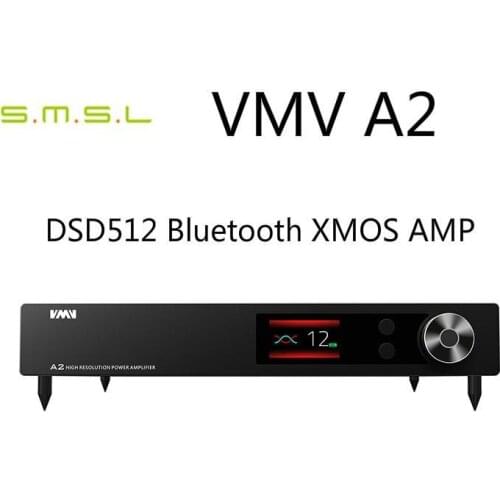 SMSL VMV A2 High Resolution Power Amplifier 32bit 768KHZ DSD512 Bluetooth XMOS 200w Subwoofer Pre Output 2.1 Audio Power Amp