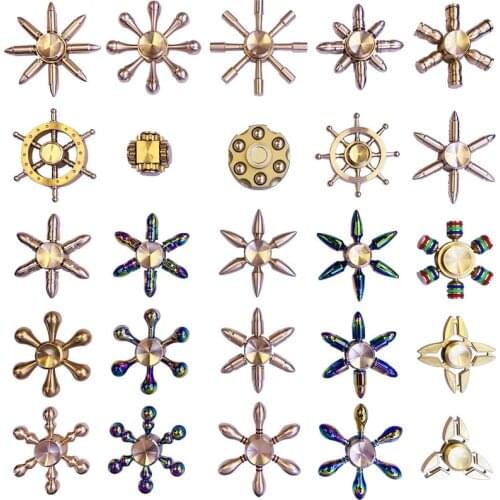 Fidget Spinner Mute Removable Pure Copper Revolver Gyro Anxiety and Stress Relief Toys for Adults Desktop Toys Children Gifts