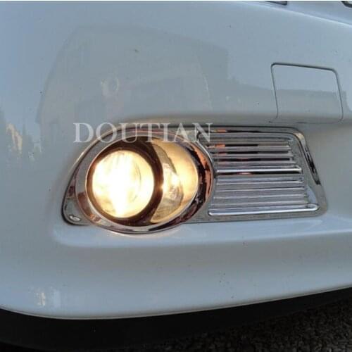 High quality ABS chrome front fog light lamp cover trim For Almera G15 2012 2014 2015 2pcs