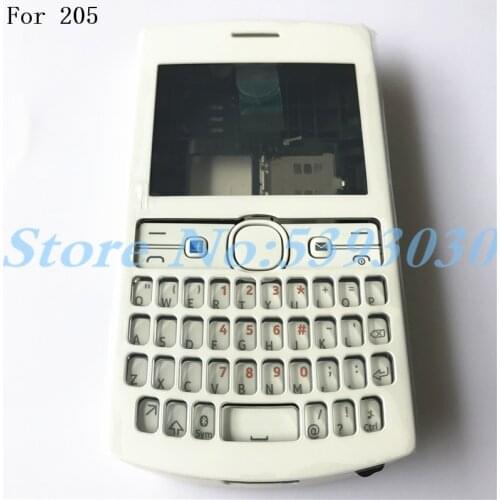 Top Quality Full Complete Mobile Phone Housing Battery Cover For Nokia 205 With English Keypad +Logo