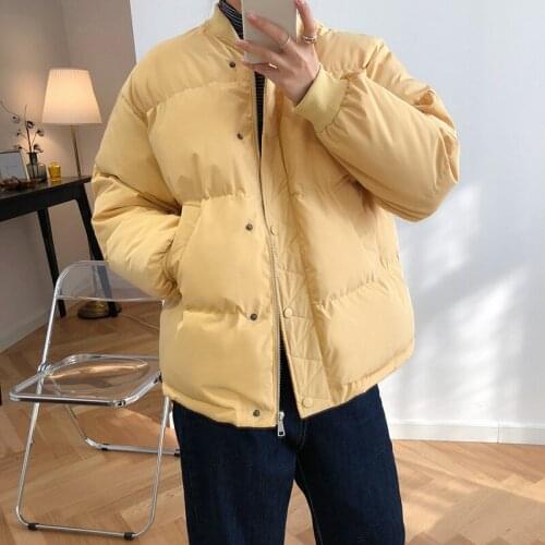 Womens short cotton-padded baseball uniform loose cotton-padded jacket winter jacket ladies jacket