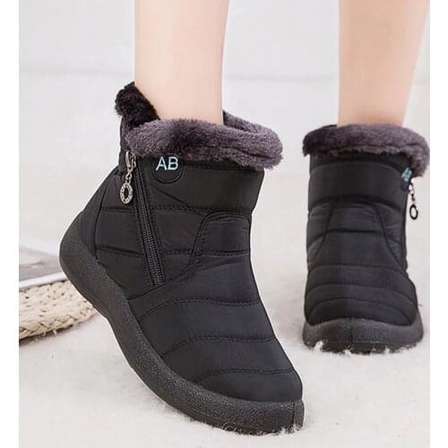 Women Boots Winter Snow Boots 2021 New Ankle Boots For Women Shoes Waterproof Warm Plush Winter Boots Female Booties Plus Size