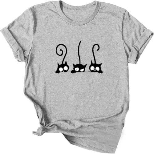 Umeko Women Summer 2021 Fashion Tops Solid Color Short Sleeve Graphic Tee Cartoon Print Round Neck Woman Tshirts Clothing Women