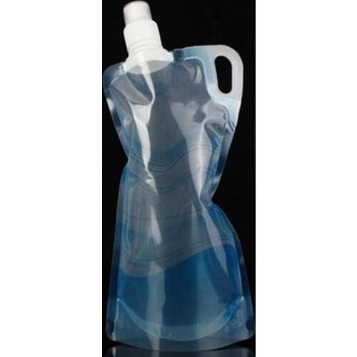 1L Foldable Drinking Water Bottle Bag Pouch Outdoor Hiking Camping Water Bag Pouch Bladder Sport Bags