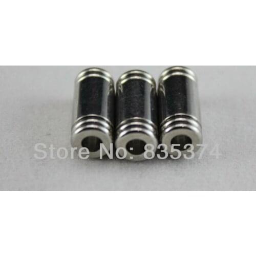 50set/lot Imitation Rhodium Plated Copper Barrel Magnetic Clasp 6*14mm Inner Hole 3mm