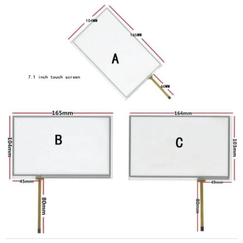 7.1 inch touch screen for AT070TN83 V.1 AT070TN82 AT070TN84 touch digitizer panel Glass 164*103 165*104