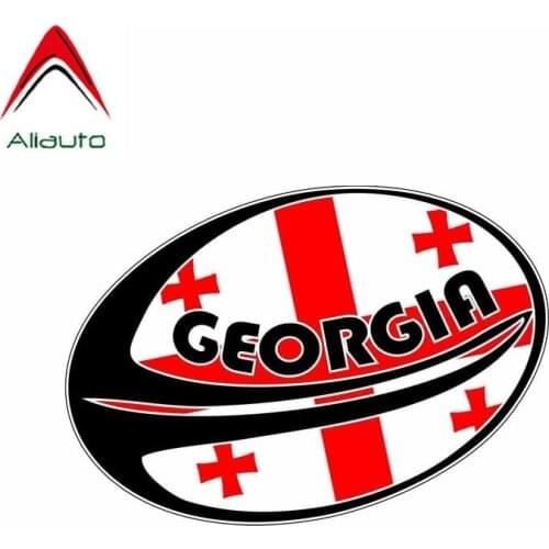 Aliauto Creative Car Sticker Automobile Styling Georgia Flag Rugby Sport Waterproof Sunscreen Anti-UV Decal Accessories,14cm*9cm