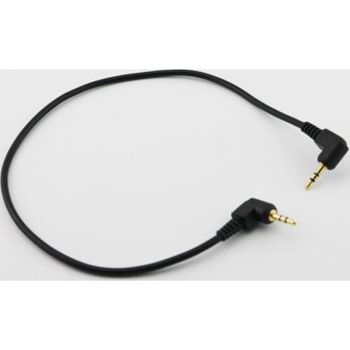 10pcs 35cm 2.5mm Male Right Angle to 2.5mm Male Right Angle M/M TRS Stereo Audio Adapter Gold-Plated Cable