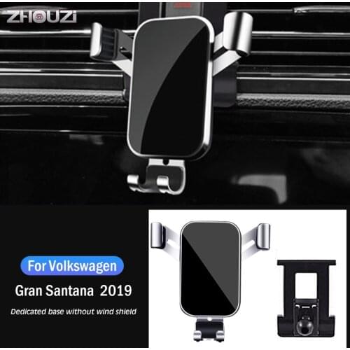 Car Mobile Phone Holder Special Air Vent GPS Gravity Navigation Bracket For Volkswagen VW Gran Santana 2019 Car Accessories