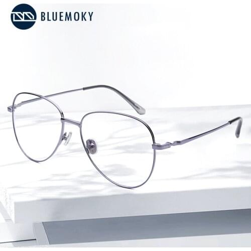 BLUEMOKY Vintage Metal Optical Glasses Frame Men Women Brand Designer Eyeglasses Frames Female Transparent Myopia Eye Glasses