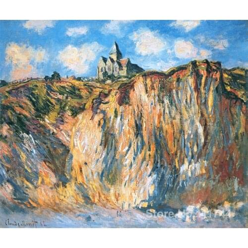 Church at Varengeville Morning Claude Monet paintings for sale Landscape art Handmade High quality