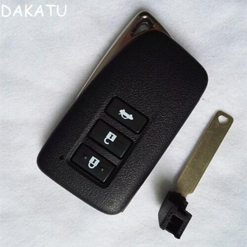 DAKATU 3 Buttons Blank Smart Remote Key Shell For Lexus ES300H IS ES With Emergency Key Blade Car Key Blanks