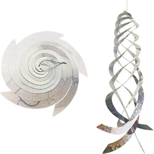 E56C Bird Repellent Devices Silver Wind Reflectors Hanging Reflective Deterrent Birds Garden Deco Scare Birds Away