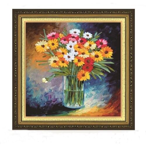 Embroidery Ribbon Kits DIY 3d Cross Stitch Unfinished Pastoral Flowers Needlework Painting Needlework Cross Stitch Craft